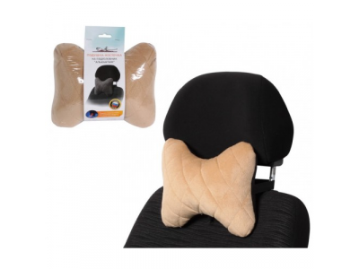 Подушка-косточка на подгол. "Алькантара", ткань, 1 шт., бежевая от Airline Подушка-косточка на подгол. "Алькантара", ткань, 1 шт., бежевая