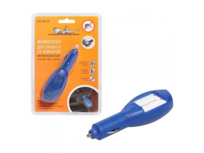 Фумигатор для защиты от комаров, автомобильный 12V/5W, табл., синий