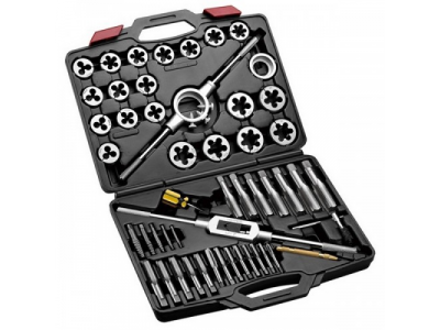 Набор метчиков и плашек SK-5 1/4"-1", кейс, 51 предмет