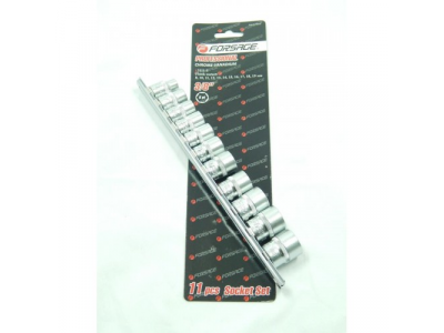 3/8" Набор головок 12гр.11пр.(8,10-19мм) на планке от FORSAGE 3/8" Набор головок 12гр.11пр.(8,10-19мм) на планке
